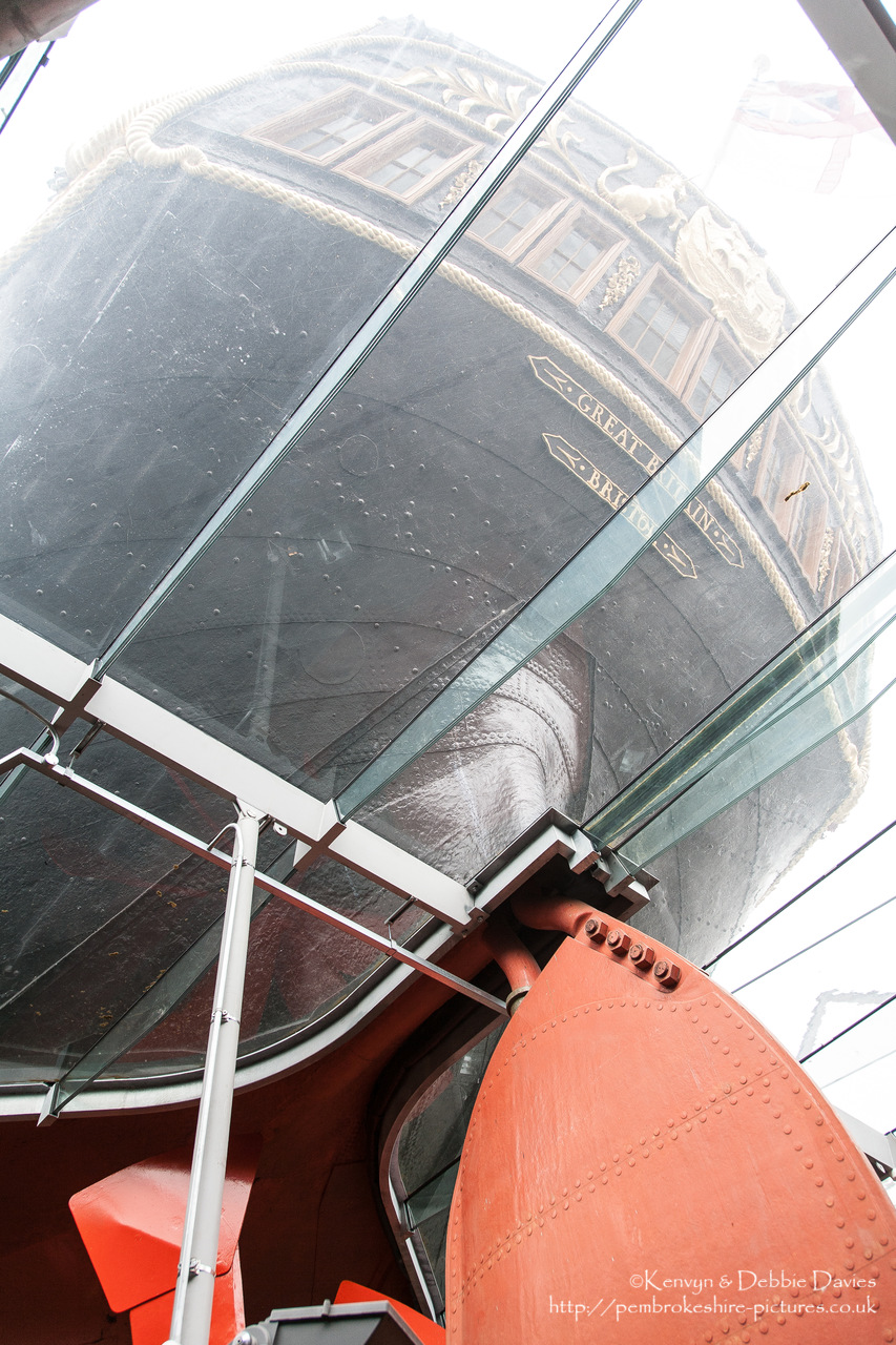 Designed by Isambard Kingdom Brunel and completeted in 1843, The SS Great Britain was - at the time - the larget vessel afloat and the first to feature an iron hull and screw propeller and the first steam ship to cross the Atlantic. She now lies as a museum in the same dry dock in the Great Western Dockyard in which she was built.
