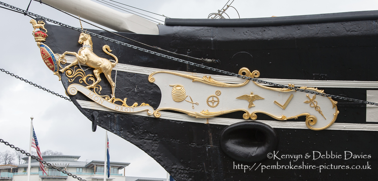 Designed by Isambard Kingdom Brunel and completeted in 1843, The SS Great Britain was - at the time - the larget vessel afloat and the first to feature an iron hull and screw propeller and the first steam ship to cross the Atlantic. She now lies as a museum in the same dry dock in the Great Western Dockyard in which she was built.