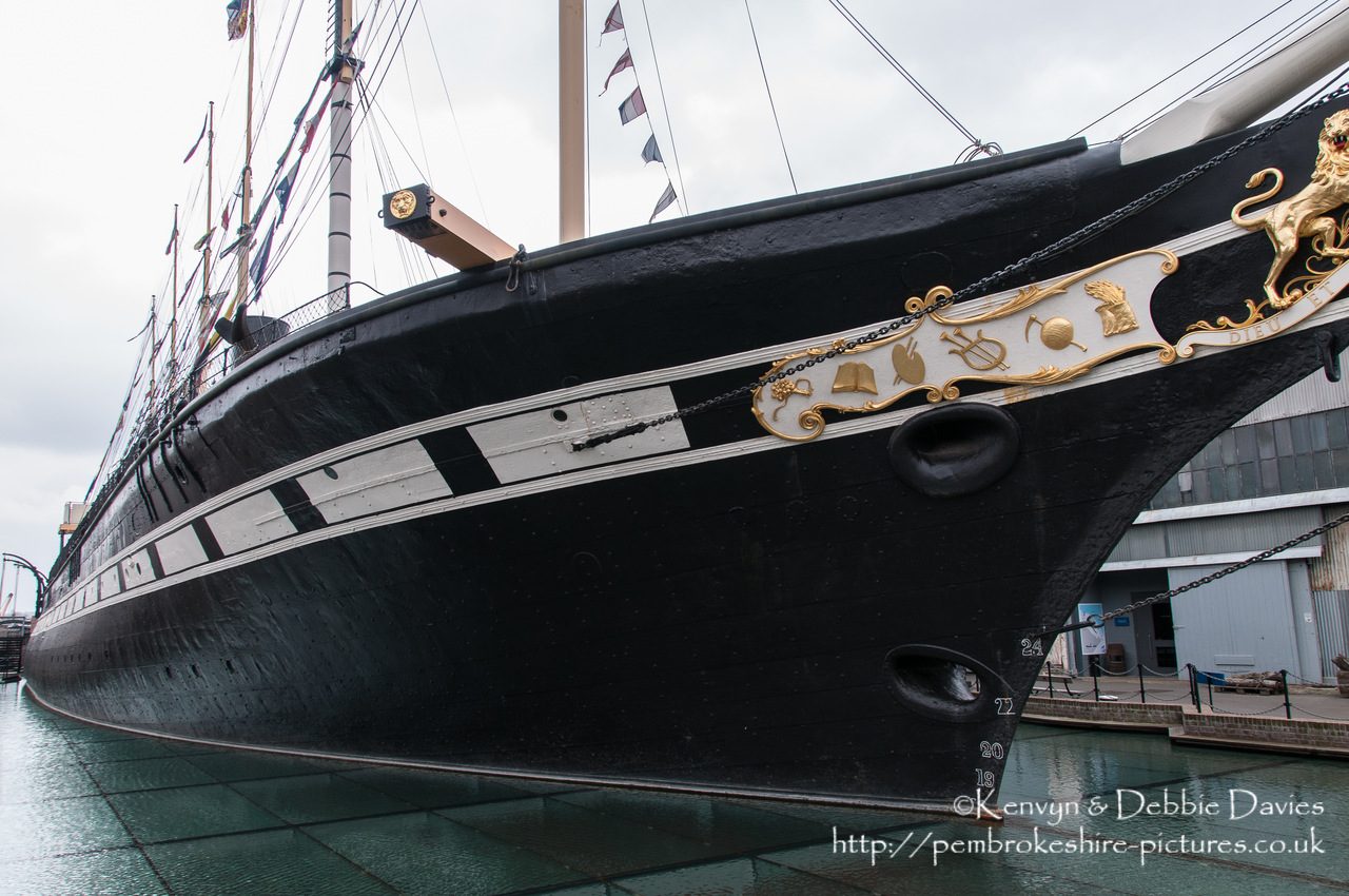 Designed by Isambard Kingdom Brunel and completeted in 1843, The SS Great Britain was - at the time - the larget vessel afloat and the first to feature an iron hull and screw propeller and the first steam ship to cross the Atlantic. She now lies as a museum in the same dry dock in the Great Western Dockyard in which she was built.