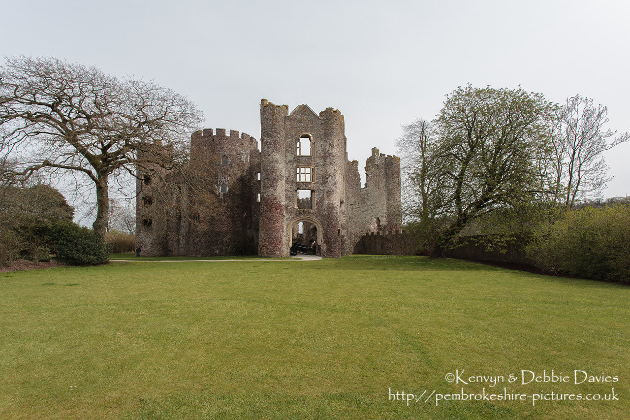 Looking over the Taf Estuary, Laugharne Castle was built in the 13th Century - probably replacing an earlier Norman ringwork castle - by the de Brian family and converted to a mansion by Sir John Perrot in the 16th Century.
