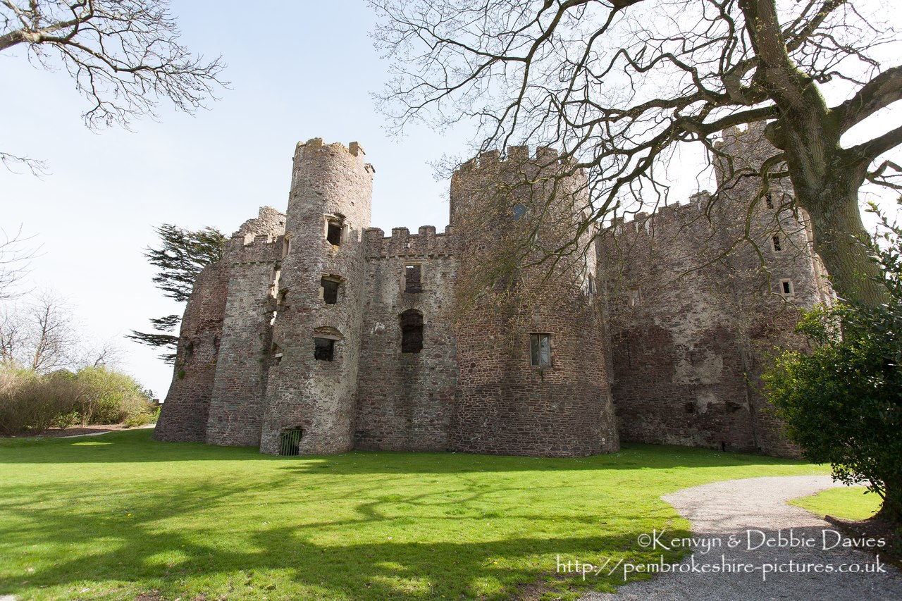 Looking over the Taf Estuary, Laugharne Castle was built in the 13th Century - probably replacing an earlier Norman ringwork castle - by the de Brian family and converted to a mansion by Sir John Perrot in the 16th Century.