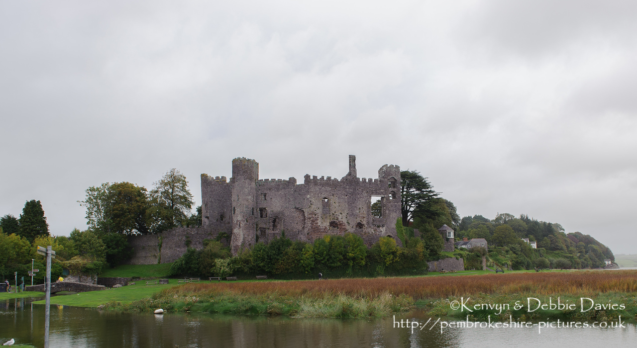 Looking over the Taf Estuary, Laugharne Castle was built in the 13th Century - probably replacing an earlier Norman ringwork castle - by the de Brian family and converted to a mansion by Sir John Perrot in the 16th Century.