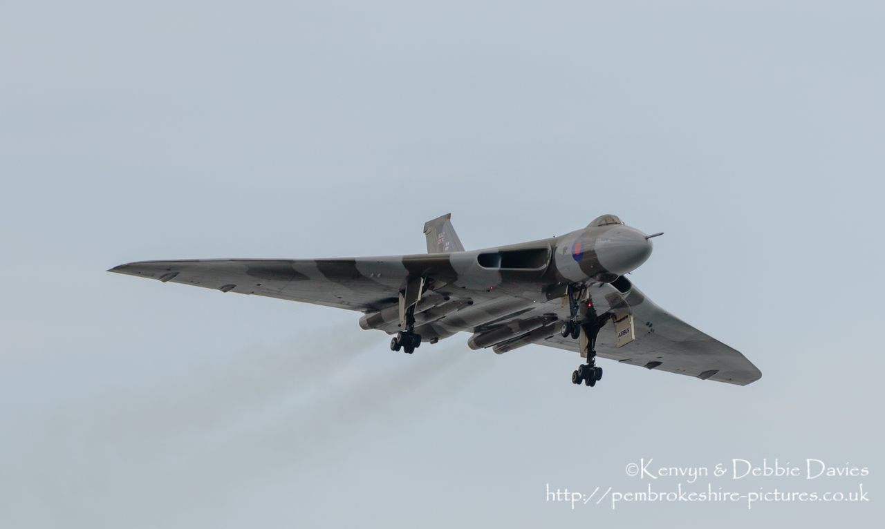 The Spirit Of Great Britain is the only airworthy example of the 134 Avro Vulcan V bombers that were operated by the Royal Air Force from 1953 until 1984. Vulcan XH558 served with the RAF between 1960 and 1985 in the bomber, maritime reconnaissance and air-to-air refuelling roles. The RAF operated XH558 as a display aircraft from 1986 until 1992, when budget cuts forced its retirement.<br/><br/>It is presently operated by the Vulcan to the Sky Trust as a display aircraft, funded entirely by charitable donations and the UK Lottery's Heritage Fund. It is registered with the United Kingdom Civil Aviation Authority as G-VLCN but has an exemption to fly in Royal Air Force markings as XH558.<br/><br/>October 2015 will see the last flight of the Vulcan as it becomes impossible to keep it airworthy.