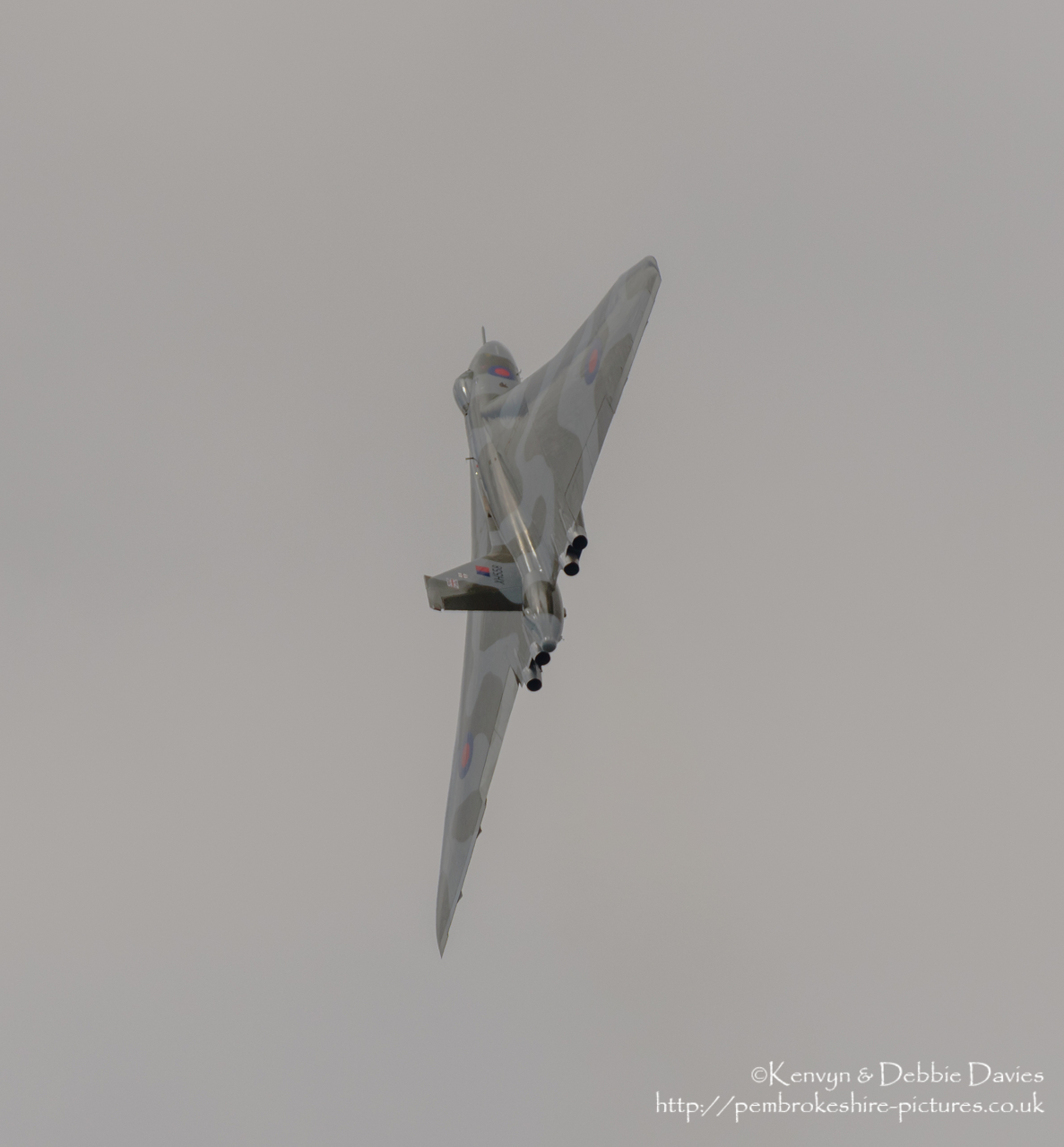 The Spirit Of Great Britain is the only airworthy example of the 134 Avro Vulcan V bombers that were operated by the Royal Air Force from 1953 until 1984. Vulcan XH558 served with the RAF between 1960 and 1985 in the bomber, maritime reconnaissance and air-to-air refuelling roles. The RAF operated XH558 as a display aircraft from 1986 until 1992, when budget cuts forced its retirement.<br/><br/>It is presently operated by the Vulcan to the Sky Trust as a display aircraft, funded entirely by charitable donations and the UK Lottery's Heritage Fund. It is registered with the United Kingdom Civil Aviation Authority as G-VLCN but has an exemption to fly in Royal Air Force markings as XH558.<br/><br/>October 2015 will see the last flight of the Vulcan as it becomes impossible to keep it airworthy.