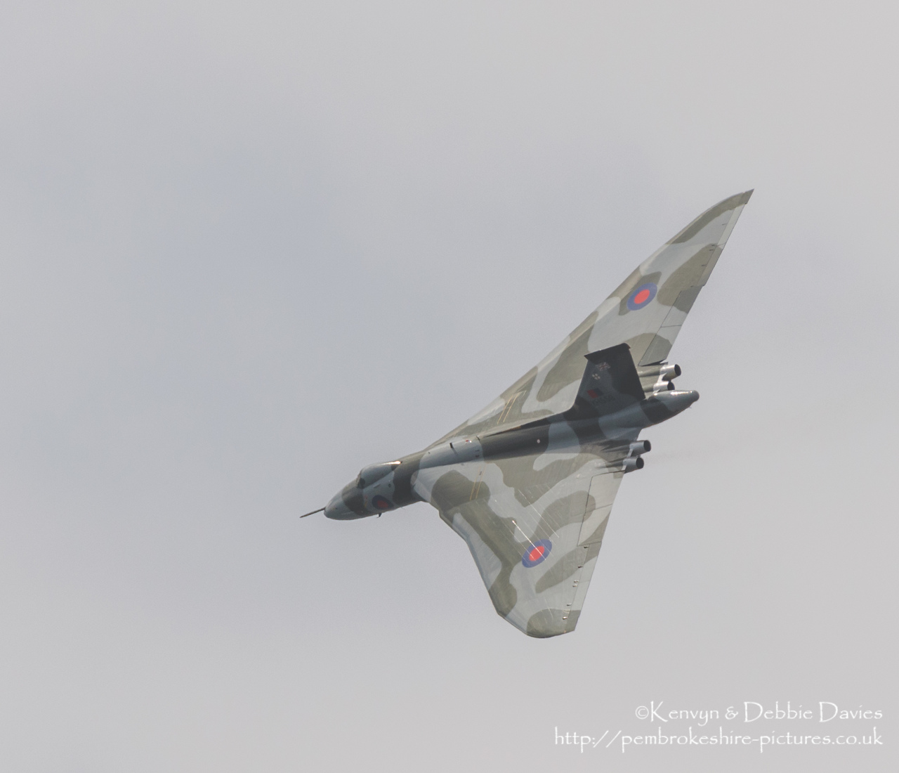 The Spirit Of Great Britain is the only airworthy example of the 134 Avro Vulcan V bombers that were operated by the Royal Air Force from 1953 until 1984. Vulcan XH558 served with the RAF between 1960 and 1985 in the bomber, maritime reconnaissance and air-to-air refuelling roles. The RAF operated XH558 as a display aircraft from 1986 until 1992, when budget cuts forced its retirement.<br/><br/>It is presently operated by the Vulcan to the Sky Trust as a display aircraft, funded entirely by charitable donations and the UK Lottery's Heritage Fund. It is registered with the United Kingdom Civil Aviation Authority as G-VLCN but has an exemption to fly in Royal Air Force markings as XH558.<br/><br/>October 2015 will see the last flight of the Vulcan as it becomes impossible to keep it airworthy.