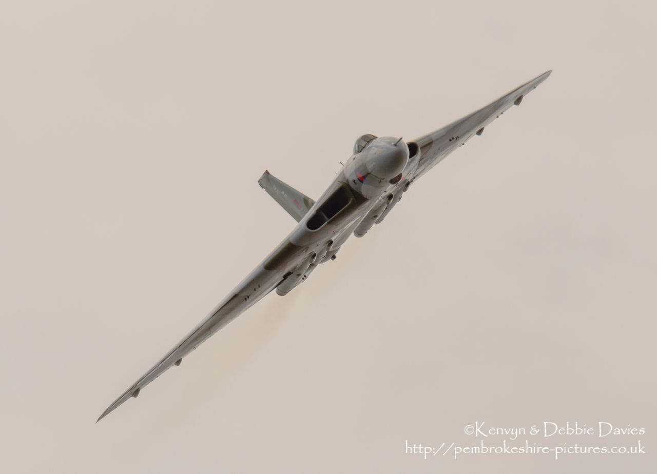 The Spirit Of Great Britain is the only airworthy example of the 134 Avro Vulcan V bombers that were operated by the Royal Air Force from 1953 until 1984. Vulcan XH558 served with the RAF between 1960 and 1985 in the bomber, maritime reconnaissance and air-to-air refuelling roles. The RAF operated XH558 as a display aircraft from 1986 until 1992, when budget cuts forced its retirement.<br/><br/>It is presently operated by the Vulcan to the Sky Trust as a display aircraft, funded entirely by charitable donations and the UK Lottery's Heritage Fund. It is registered with the United Kingdom Civil Aviation Authority as G-VLCN but has an exemption to fly in Royal Air Force markings as XH558.<br/><br/>October 2015 will see the last flight of the Vulcan as it becomes impossible to keep it airworthy.