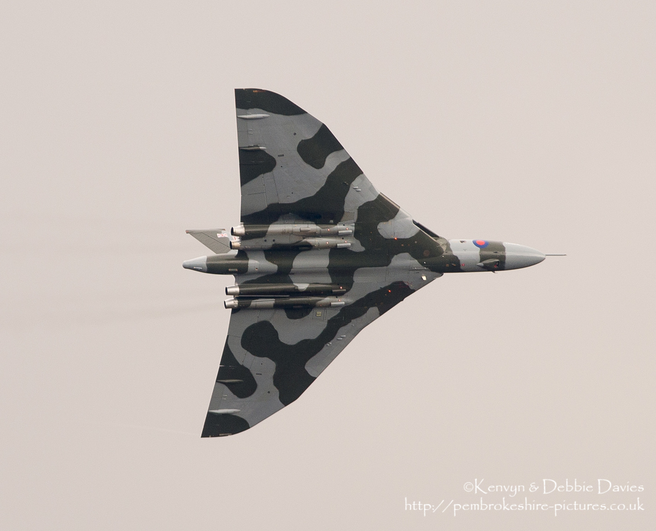 The Spirit Of Great Britain is the only airworthy example of the 134 Avro Vulcan V bombers that were operated by the Royal Air Force from 1953 until 1984. Vulcan XH558 served with the RAF between 1960 and 1985 in the bomber, maritime reconnaissance and air-to-air refuelling roles. The RAF operated XH558 as a display aircraft from 1986 until 1992, when budget cuts forced its retirement.<br/><br/>It is presently operated by the Vulcan to the Sky Trust as a display aircraft, funded entirely by charitable donations and the UK Lottery's Heritage Fund.[1] It is registered with the United Kingdom Civil Aviation Authority as G-VLCN but has an exemption to fly in Royal Air Force markings as XH558.