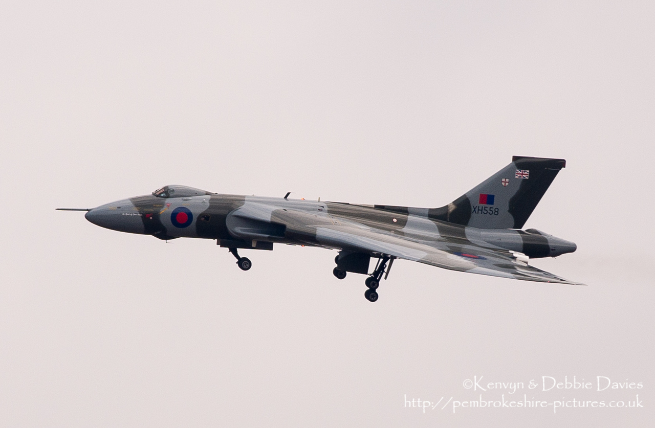 The Spirit Of Great Britain is the only airworthy example of the 134 Avro Vulcan V bombers that were operated by the Royal Air Force from 1953 until 1984. Vulcan XH558 served with the RAF between 1960 and 1985 in the bomber, maritime reconnaissance and air-to-air refuelling roles. The RAF operated XH558 as a display aircraft from 1986 until 1992, when budget cuts forced its retirement.<br/><br/>It is presently operated by the Vulcan to the Sky Trust as a display aircraft, funded entirely by charitable donations and the UK Lottery's Heritage Fund.[1] It is registered with the United Kingdom Civil Aviation Authority as G-VLCN but has an exemption to fly in Royal Air Force markings as XH558.