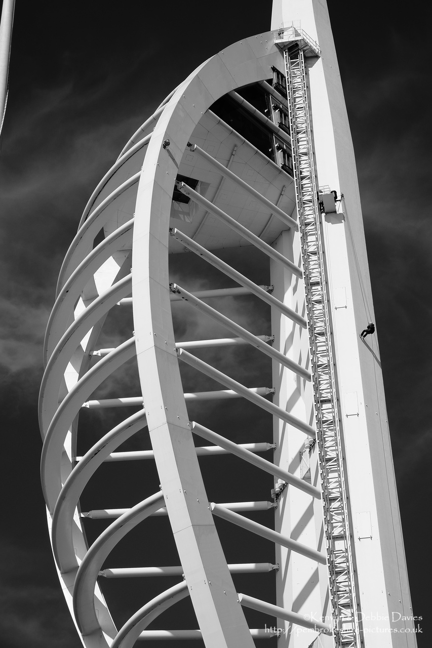 Standing at 560ft (170m) The Spinnaker is the highest human built and accessible point in Britain outside London.