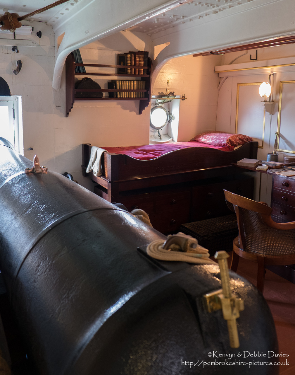 Built between 1859-61, The HMS Warrior was one of two armoured frigates (her sister ship was the HMS Black Prince) built in response to the French Napol?on, the first steam powered battleship in the world. She was the largest, most powerful and fastest ship of her day but soon became obsolete as maritime warfare equipment advanced. She is now docked in Portsmouth Harbour and has been restored as part of the National Maritime Fleet.