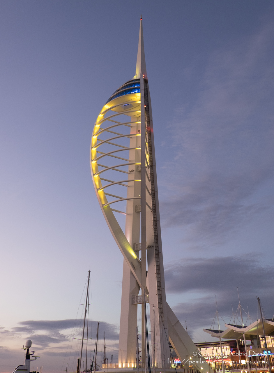 Standing at 560ft (170m) The Spinnaker is the highest human built and accessible point in Britain outside London.