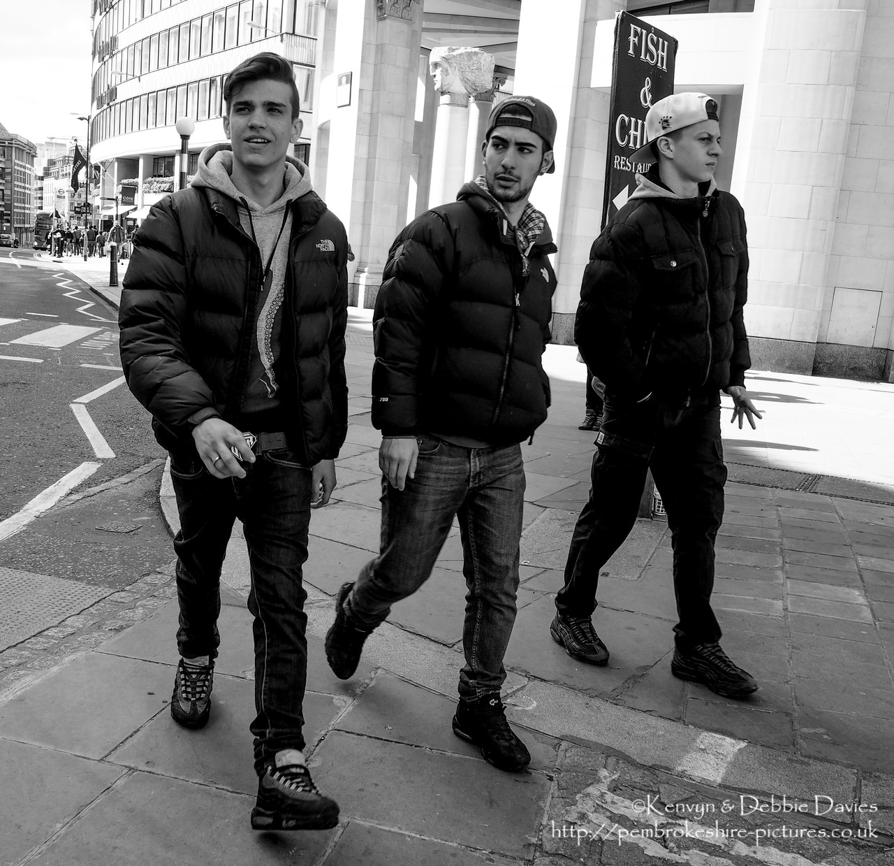 A waist level shot with the Olympus E-PL5. This is not - that we know of - a boy band.