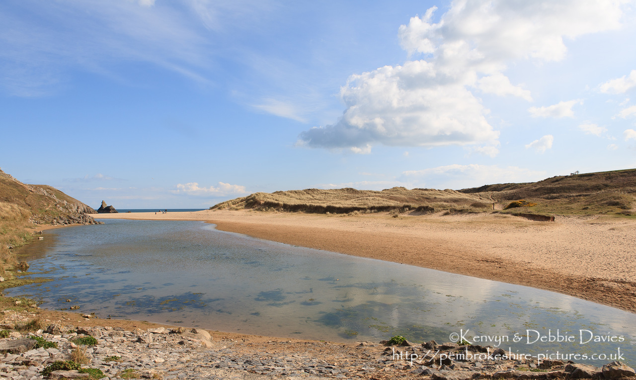 Broad Haven South, reached from Bosherston Lily Ponds in South Pembrokeshire.