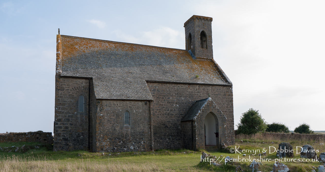 Originally built in the 5th Century, Flimston Chapel is located near St Govan's Head on the military range (hence it's only used a few times a year) in Castlemartin, Pembrokeshire. Flimston Chapel has been restored a number of times, most recently in 1968 with money raised by the personnel serving on the range. Nearby is the ruins of Flimston Farm.