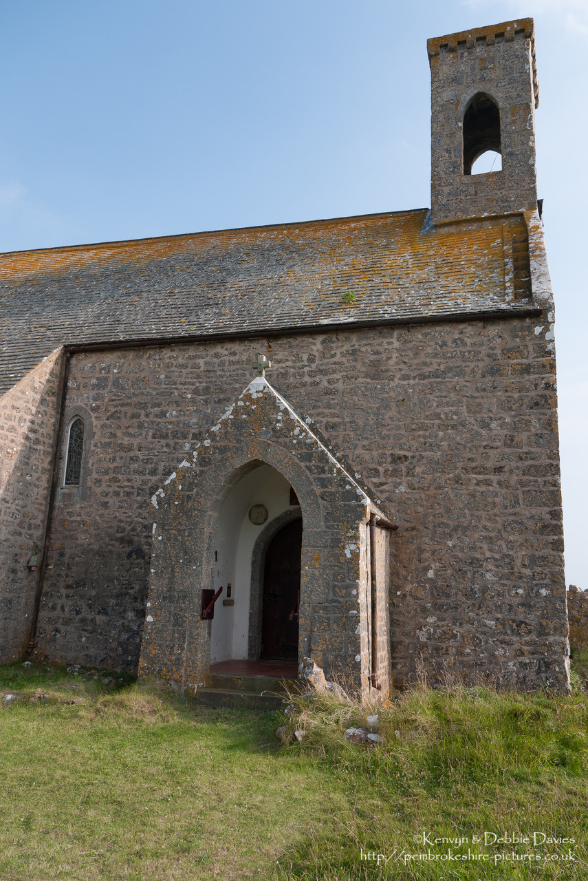 Originally built in the 5th Century, Flimston Chapel is located near St Govan's Head on the military range (hence it's only used a few times a year) in Castlemartin, Pembrokeshire. Flimston Chapel has been restored a number of times, most recently in 1968 with money raised by the personnel serving on the range. Nearby is the ruins of Flimston Farm.