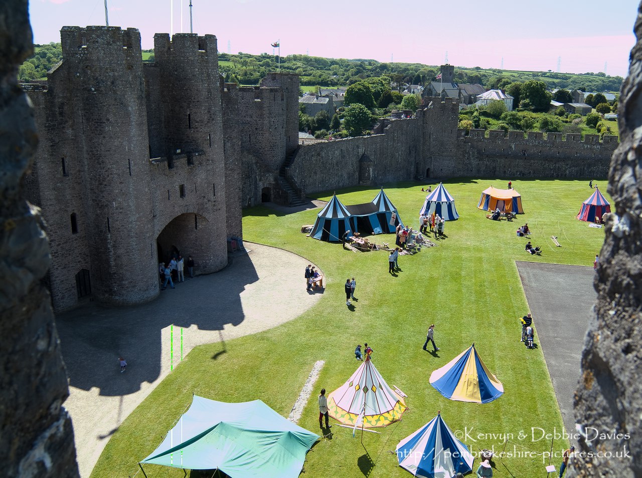Pembroke Castle, Pembrokeshire. Built 1189-1219. Birthplace of Henry Tudor.