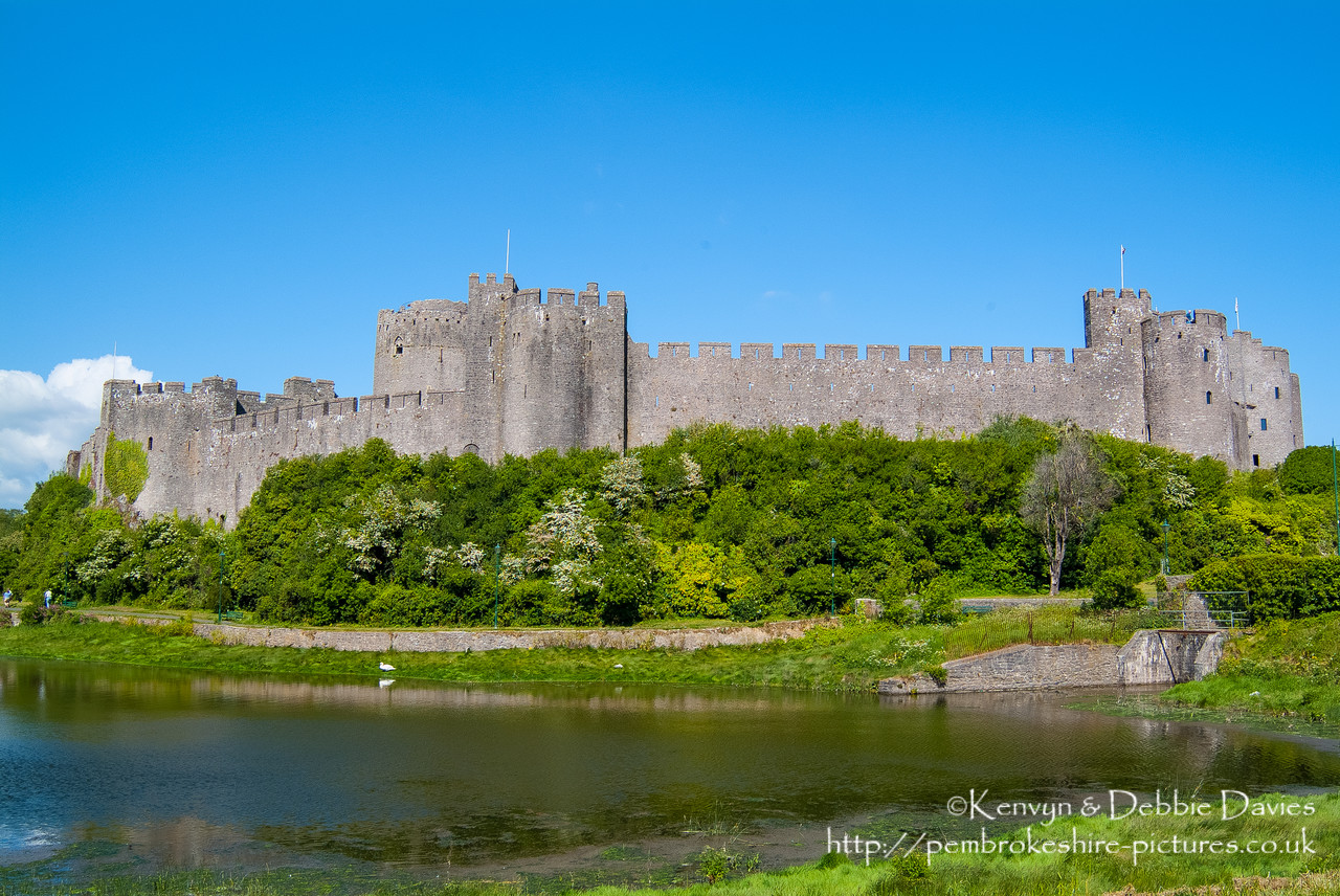 Pembroke Castle, Pembrokeshire. Built 1189-1219. Birthplace of Henry Tudor.