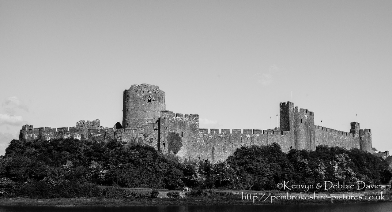 Pembroke Castle, Pembrokeshire. Built 1189-1219. Birthplace of Henry Tudor.