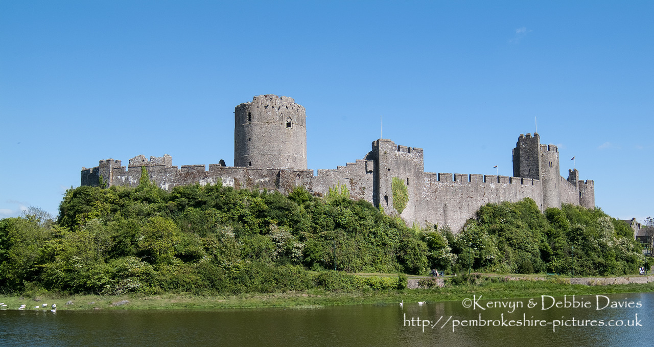 Pembroke Castle, Pembrokeshire. Built 1189-1219. Birthplace of Henry Tudor.