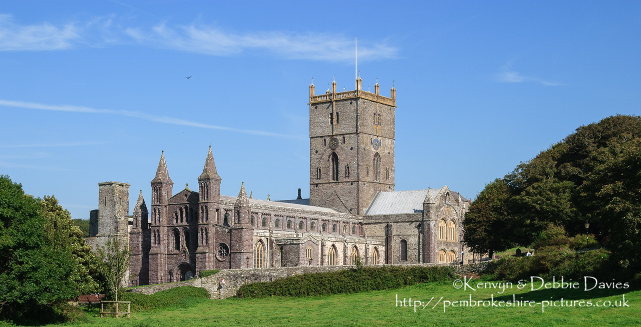 South and west view of St Davids Cathedral in North Pembrokeshire