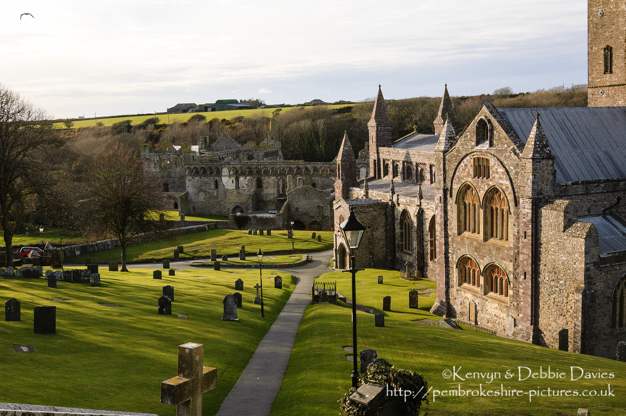 South wall and Bishop's palace in background.