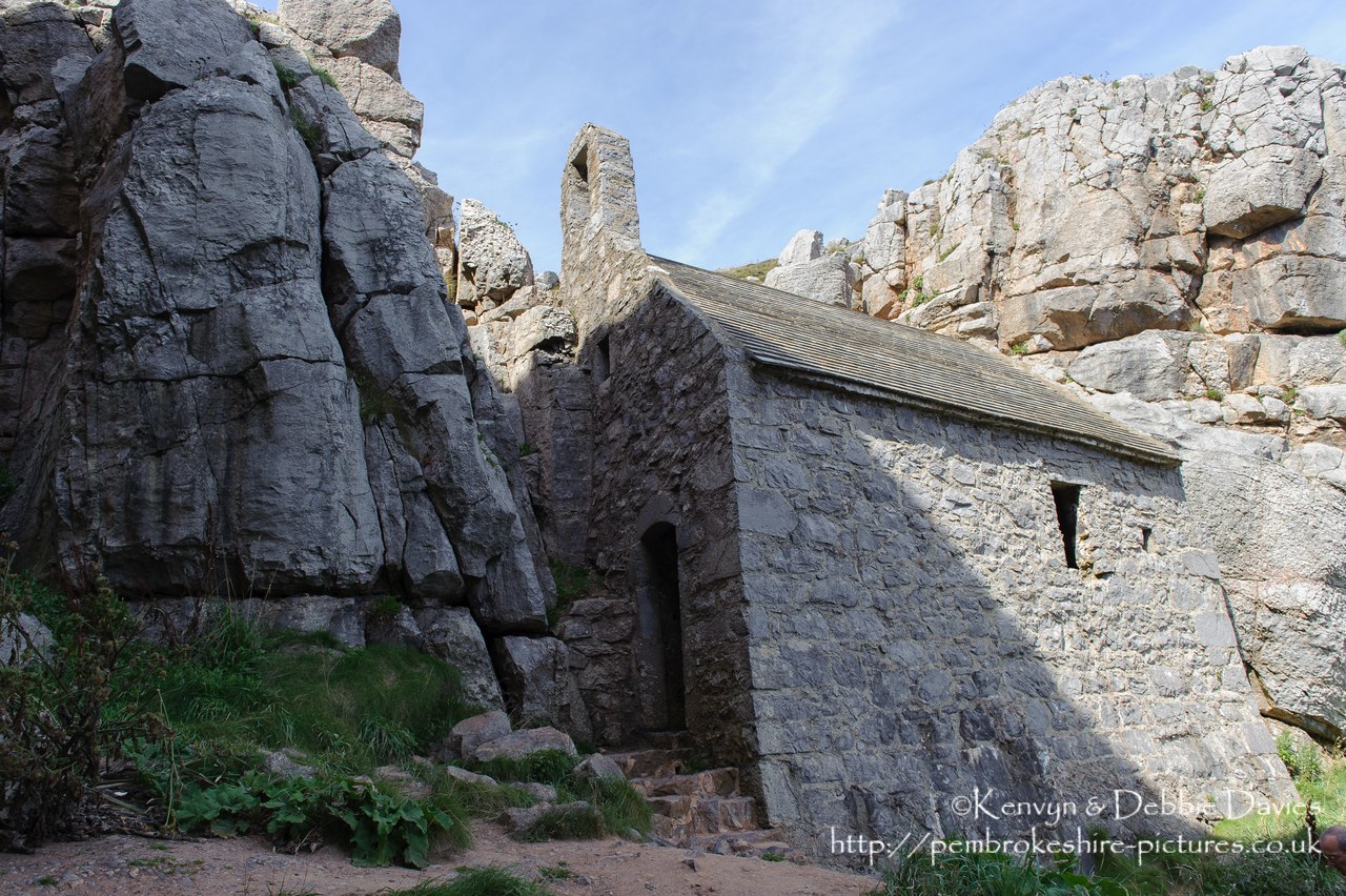 St Govan's Chapel, Pembrokeshire. St Govan's Day is March 26th. Further information at http://www.revjones.fsnet.co.uk/govan/govan.html