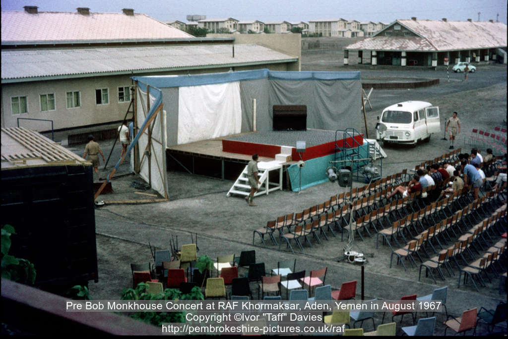 Pre Bob Monkhouse Concert at RAF Khormaksar, Aden, Yemen in August 1967