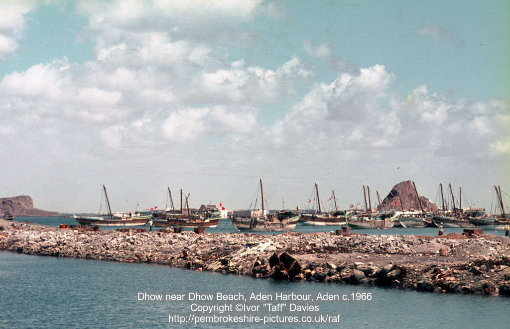 Dhow near Dhow Beach, Aden Harbour, Aden c.1966