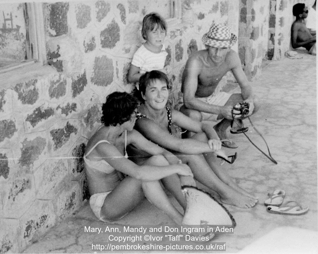 Mary, Ann, Mandy and Don Ingram in Aden