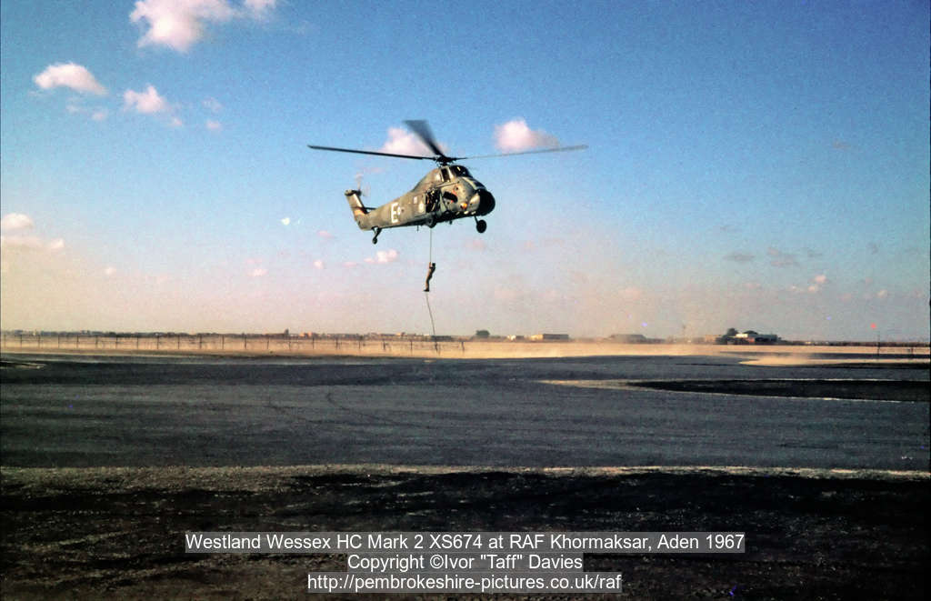 Westland Wessex HC Mark 2 XS674 at RAF Khormaksar, Aden 1967