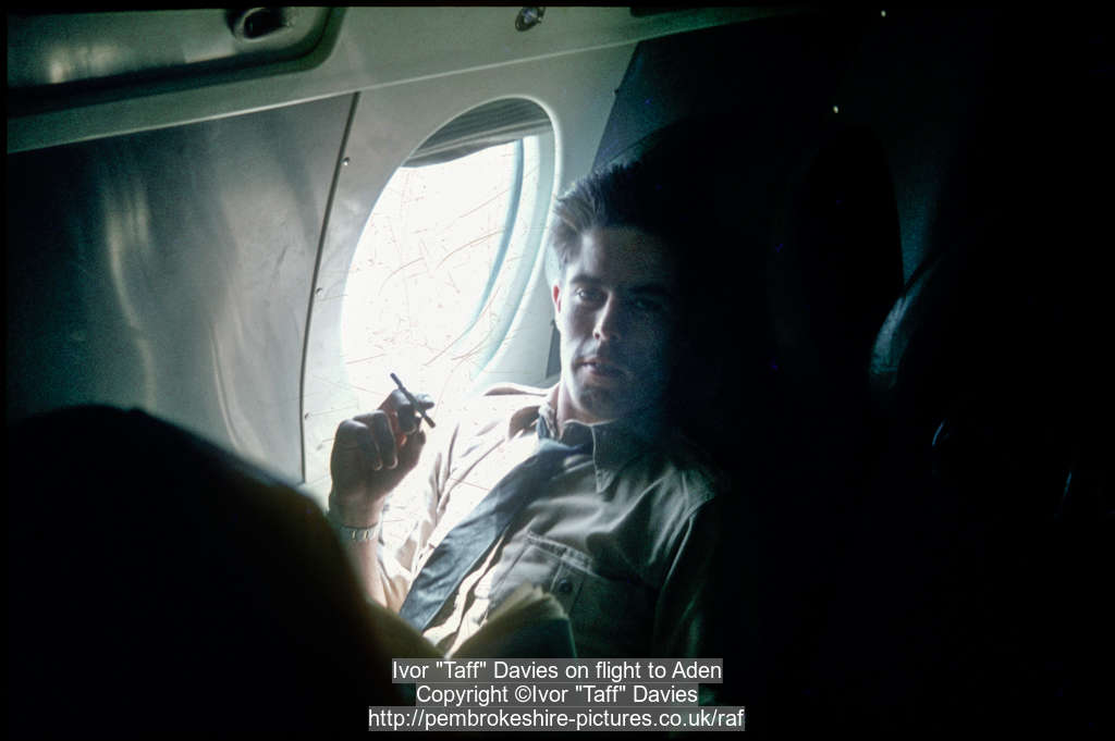 Ivor "Taff" Davies on flight to Aden