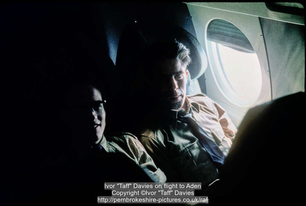 Ivor "Taff" Davies on flight to Aden
