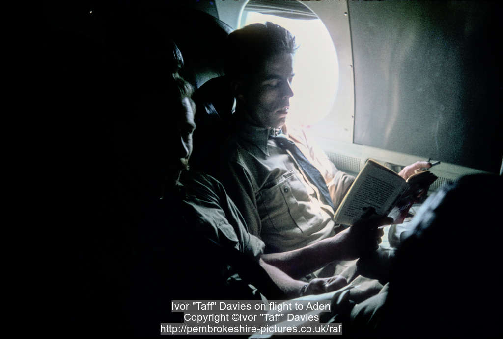 Ivor "Taff" Davies on flight to Aden