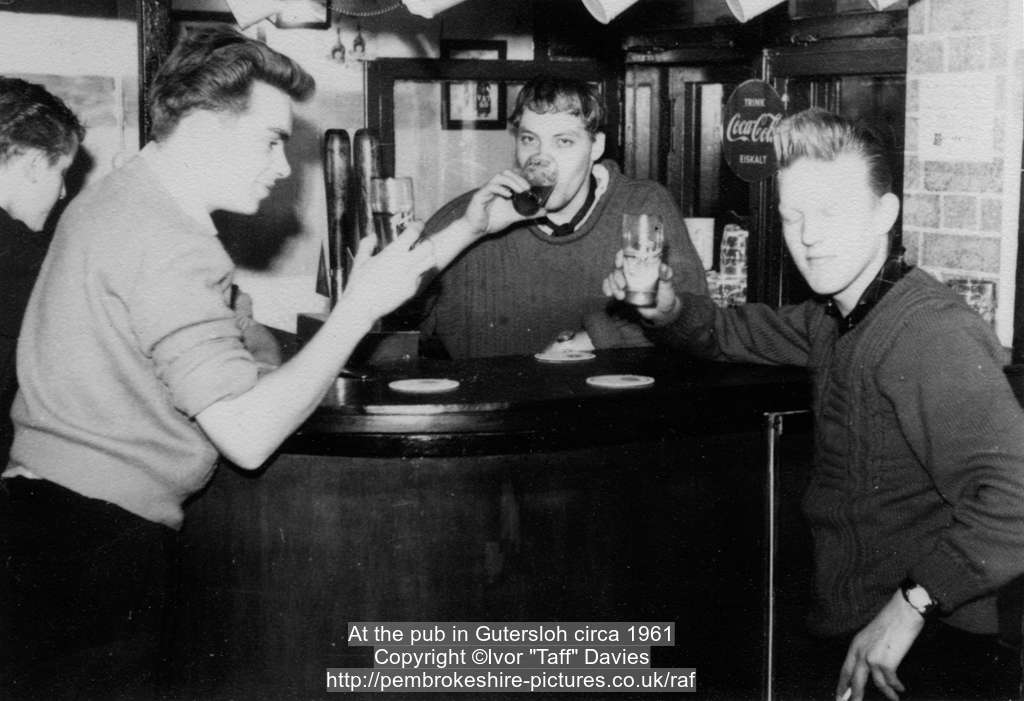 At the pub in G&uuml;tersloh circa 1961