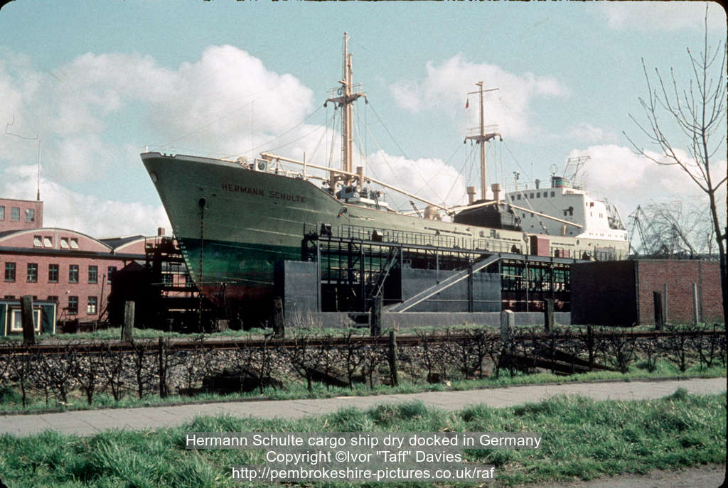 Hermann Schulte cargo ship dry docked in Germany