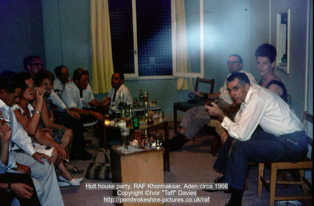 Holt house party, RAF Khormaksar, Aden circa 1966