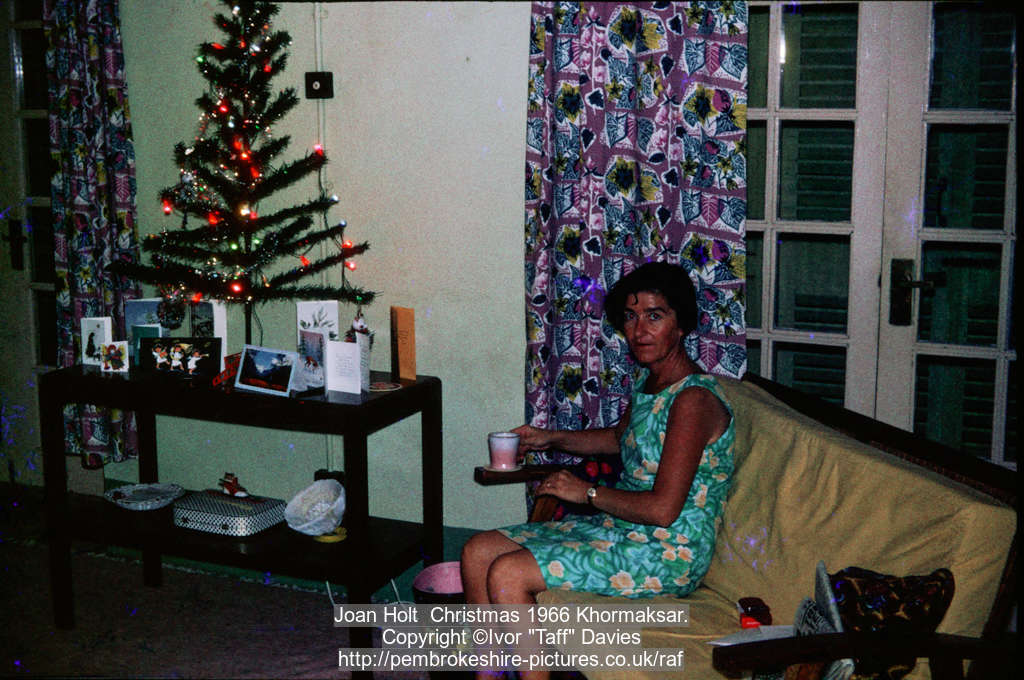 Joan Holt  Christmas 1966 Khormaksar.