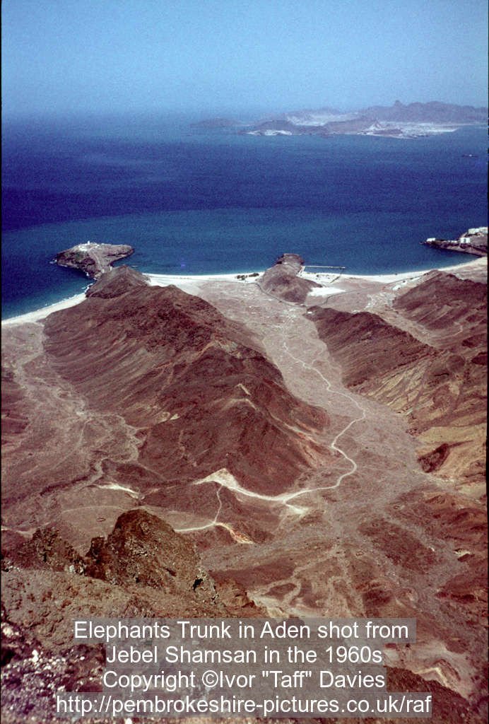Elephants Trunk in Aden shot from Jebel Shamsan in the 1960s