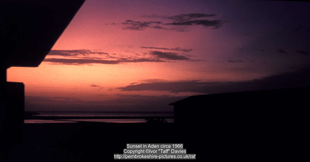 Sunset in Aden circa 1966