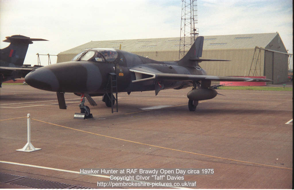 Hawker Hunter at RAF Brawdy Open Day circa 1975