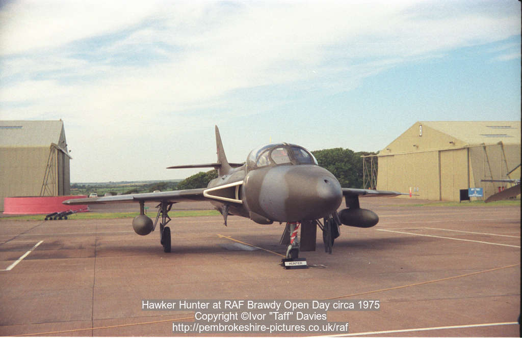 Hawker Hunter at RAF Brawdy Open Day circa 1975