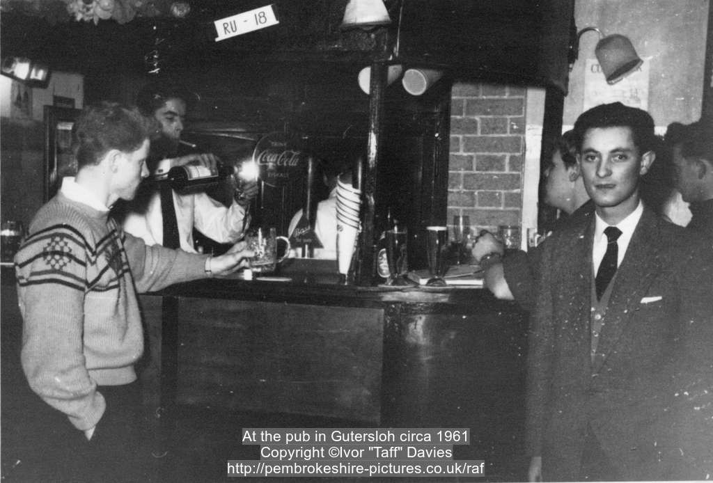 At the pub in G&uuml;tersloh circa 1961