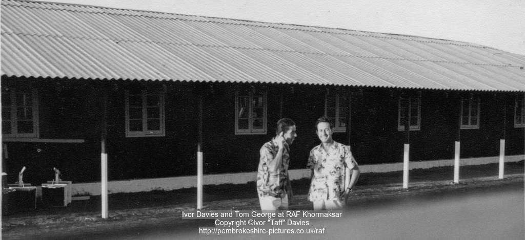Ivor Davies and Tom George at RAF Khormaksar