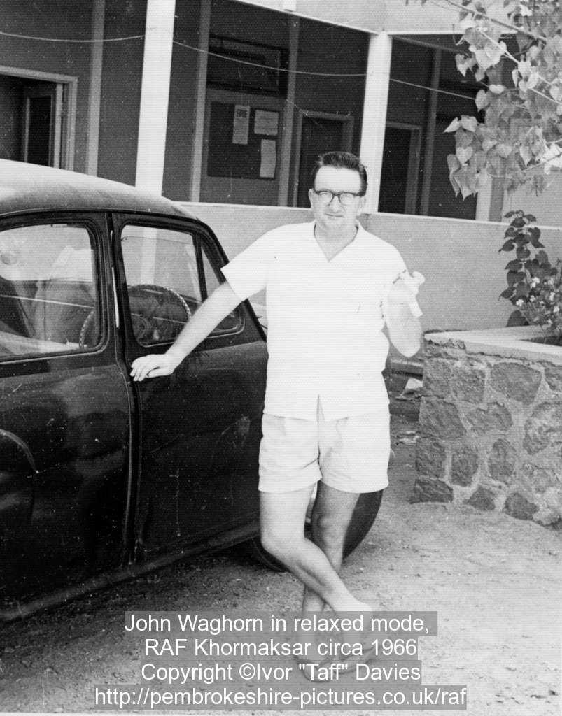 John Waghorn in relaxed mode, RAF Khormaksar circa 1966