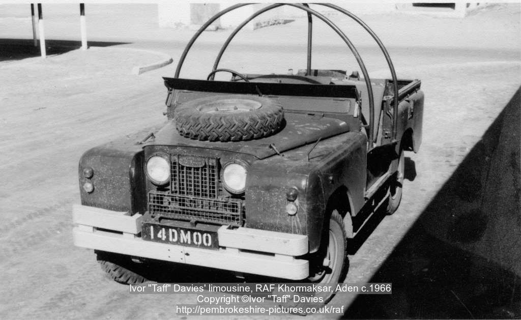 Ivor "Taff" Davies' limousine, RAF Khormaksar, Aden c.1966