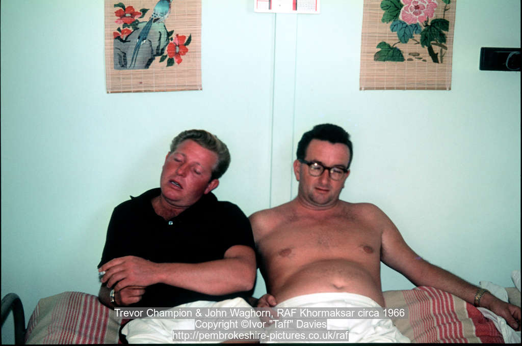 Trevor Champion & John Waghorn, RAF Khormaksar circa 1966