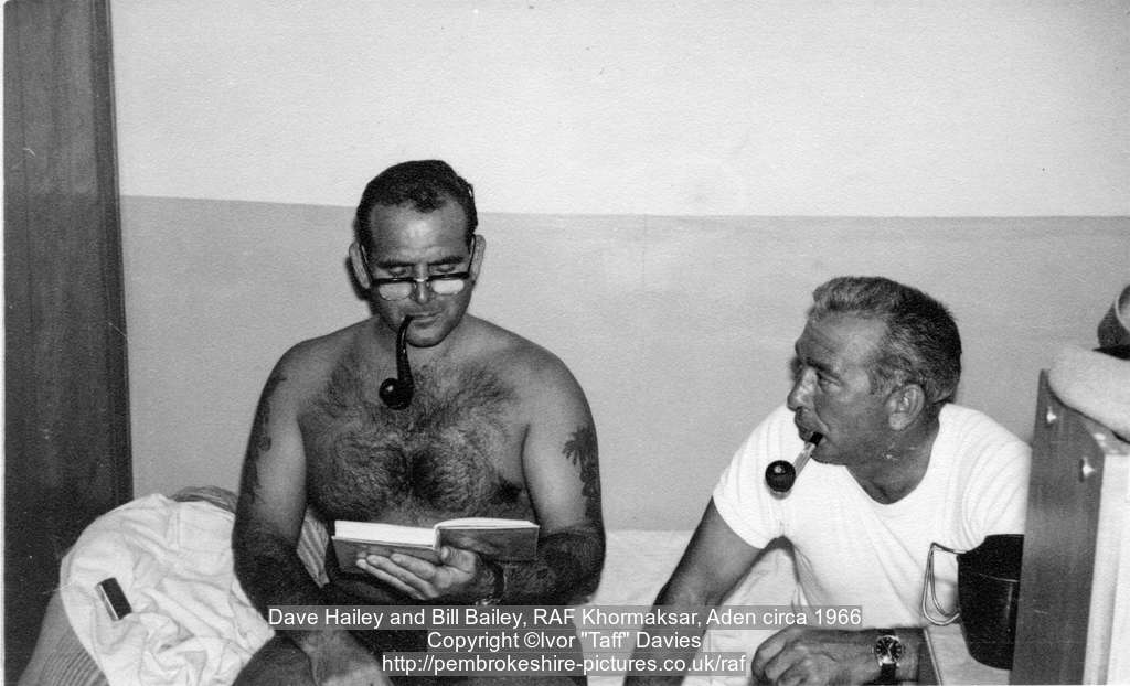 Dave Hailey and Bill Bailey, RAF Khormaksar, Aden circa 1966