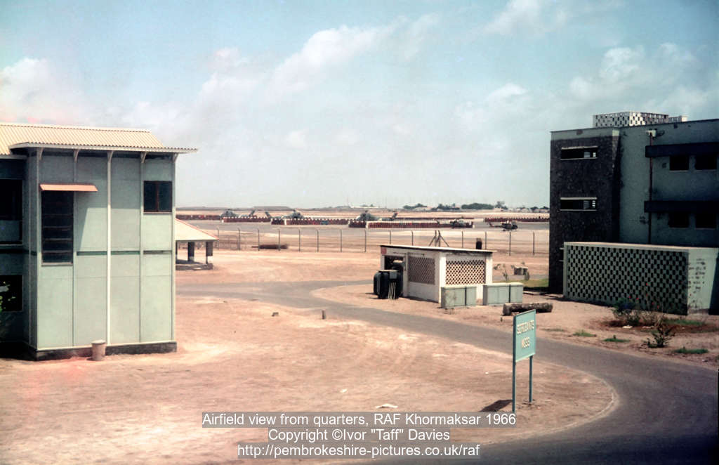 Airfield view from quarters, RAF Khormaksar 1966