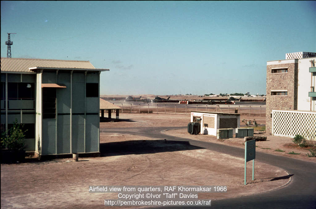 Airfield view from quarters, RAF Khormaksar 1966