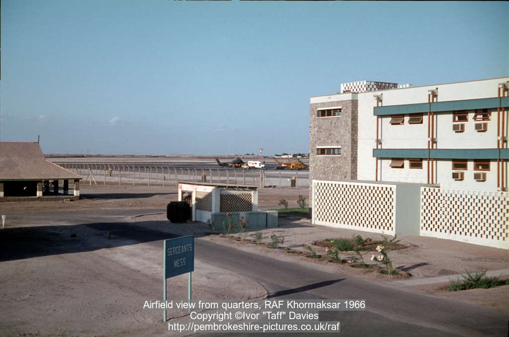 Airfield view from quarters, RAF Khormaksar 1966
